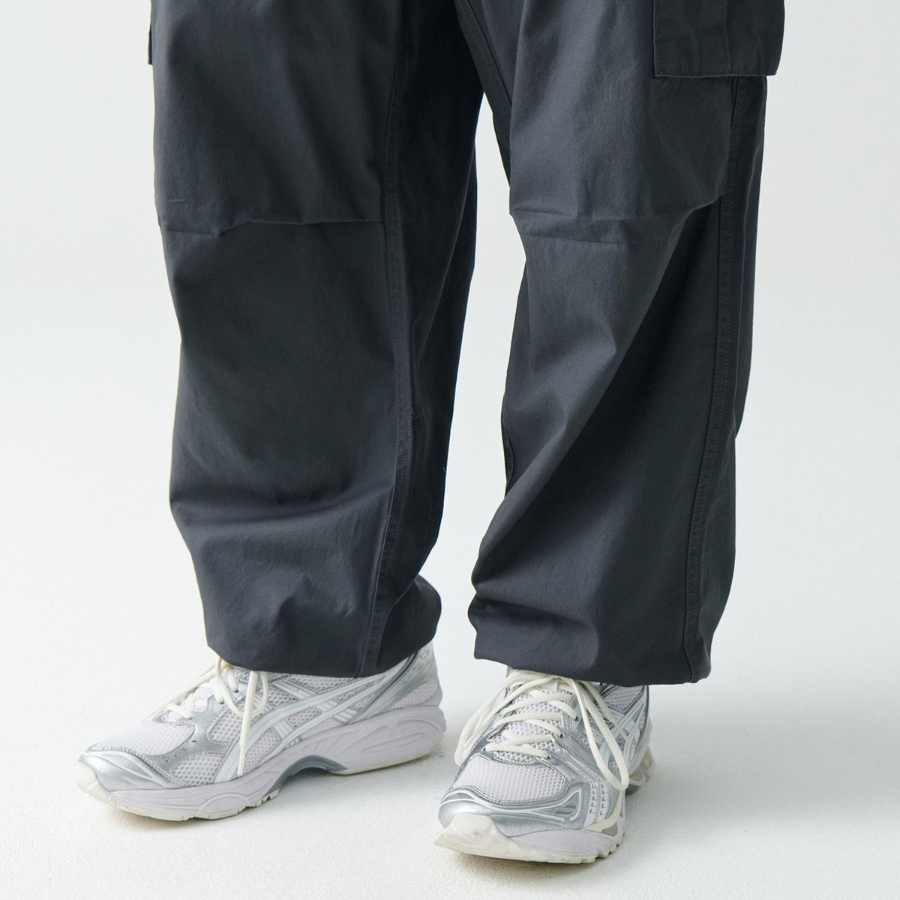 City Leisure Wide Belted Cargo Pants [Gray]