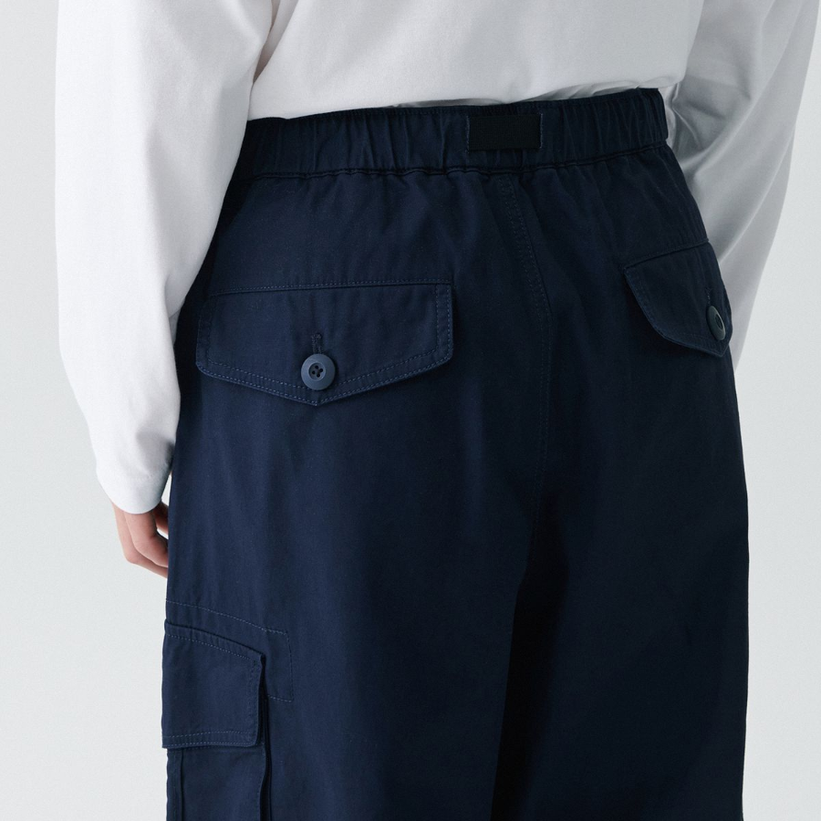 City Leisure Wide Belted Cargo Pants [Navy]