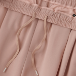 Linen-Like One Tuck Wide Banding Pants [Desert Pink]