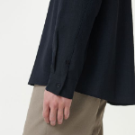 Musinsa Standard Relaxed Linen-Like Tunic Shirt – Navy