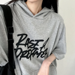 Dream Lettering – оверсайз худи-футболка с коротким рукавом