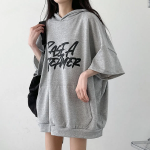 Dream Lettering – оверсайз худи-футболка с коротким рукавом