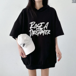 Dream Lettering – оверсайз худи-футболка с коротким рукавом