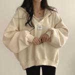 Casual Daily – оверсайз худи с V-образным вырезом