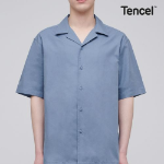 Musinsa Standard Open Collar Short Sleeve Shirt – Blue