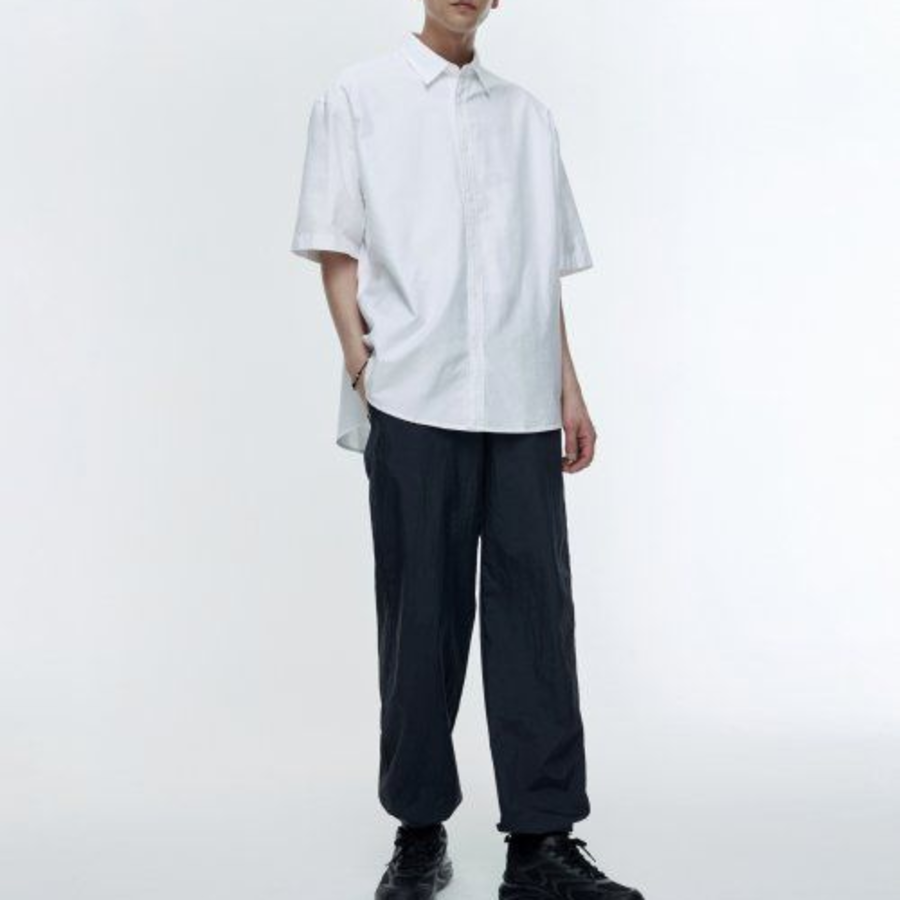 Musinsa Standard Oversized Oxford Short Sleeve Shirt – White