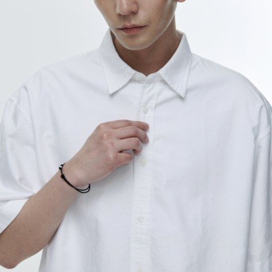 Musinsa Standard Oversized Oxford Short Sleeve Shirt – White