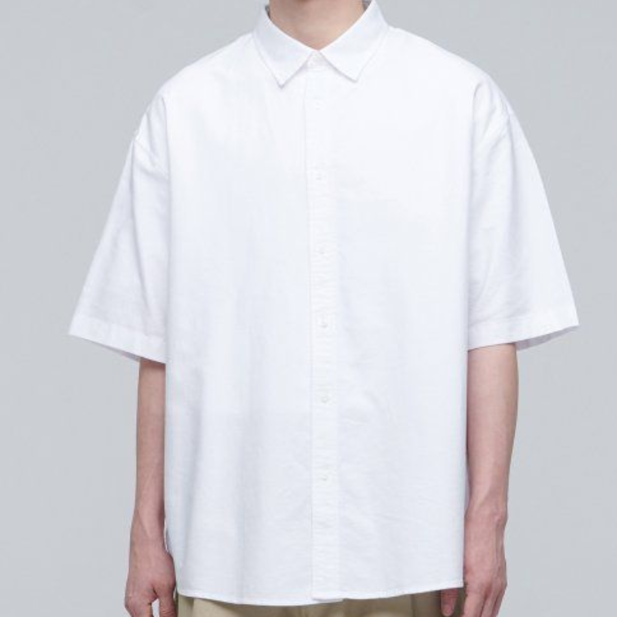 Musinsa Standard Oversized Oxford Short Sleeve Shirt – White