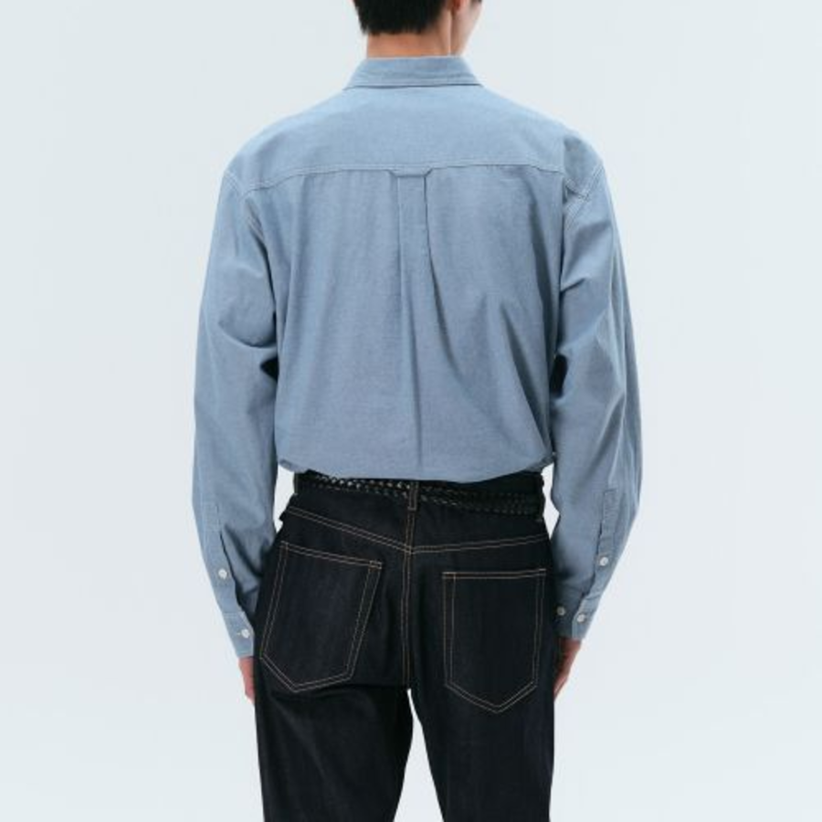 Musinsa Standard Chambray Work Shirt – Light Blue