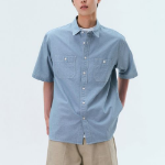 Musinsa Standard Chambray Short Sleeve Work Shirt – Light Blue