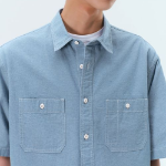 Musinsa Standard Chambray Short Sleeve Work Shirt – Light Blue
