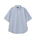 Melange Master Overfit Stripe Oxford Half Sleeve Shirt – Blue/Stripe