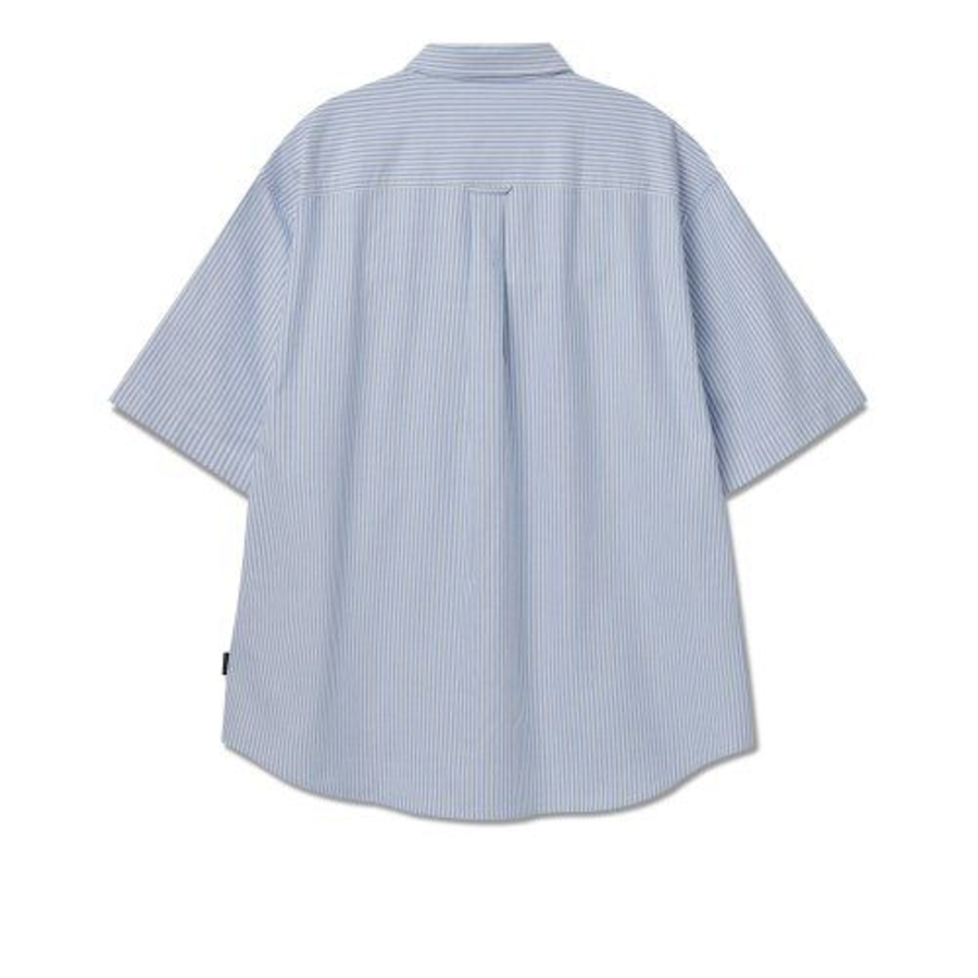 Melange Master Overfit Stripe Oxford Half Sleeve Shirt – Blue/Stripe