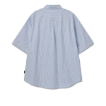 Melange Master Overfit Stripe Oxford Half Sleeve Shirt – Blue/Stripe