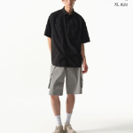 Musinsa Standard City Leisure Lightweight Nylon Oversized Short Sleeve Shirt – Black