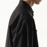 Musinsa Standard City Leisure Lightweight Nylon Oversized Short Sleeve Shirt – Black