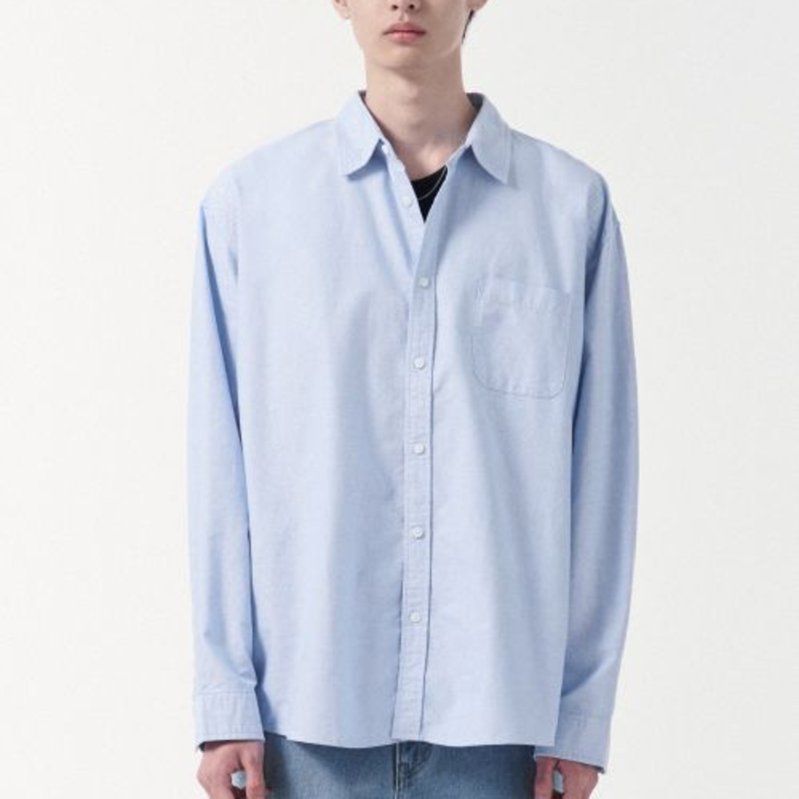 Musinsa Standard Relaxed Fit Oxford Shirt – Blue