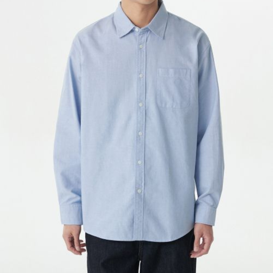 Musinsa Standard Relaxed Fit Oxford Shirt – Blue