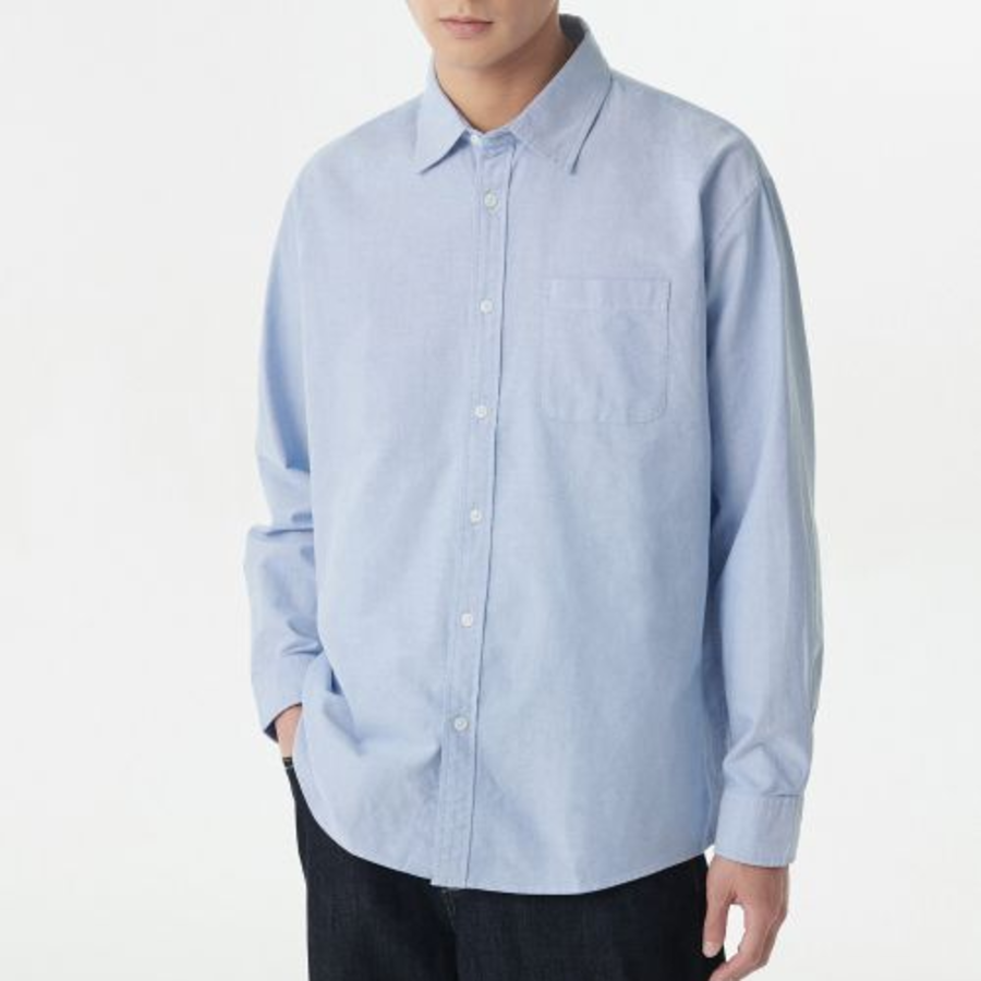 Musinsa Standard Relaxed Fit Oxford Shirt – Blue