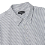 Melange Master Overfit Stripe Oxford Half Sleeve Shirt – Grey