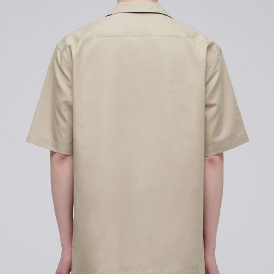 Musinsa Standard Open Collar Short Sleeve Shirt – Beige