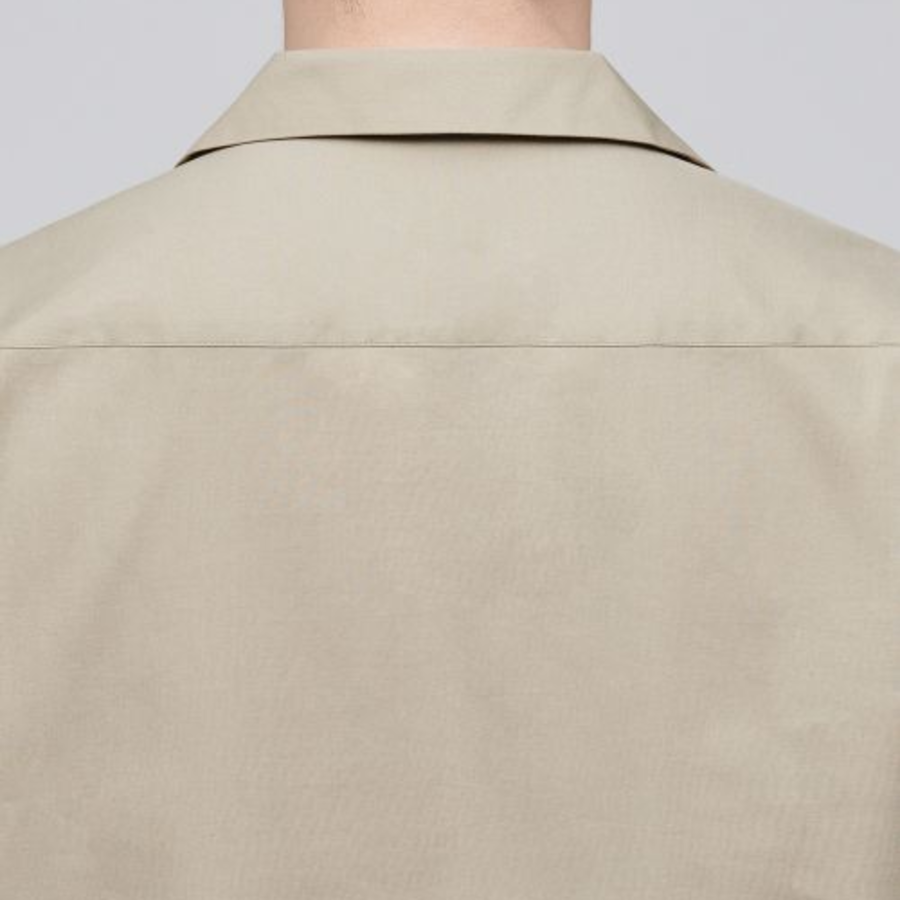 Musinsa Standard Open Collar Short Sleeve Shirt – Beige