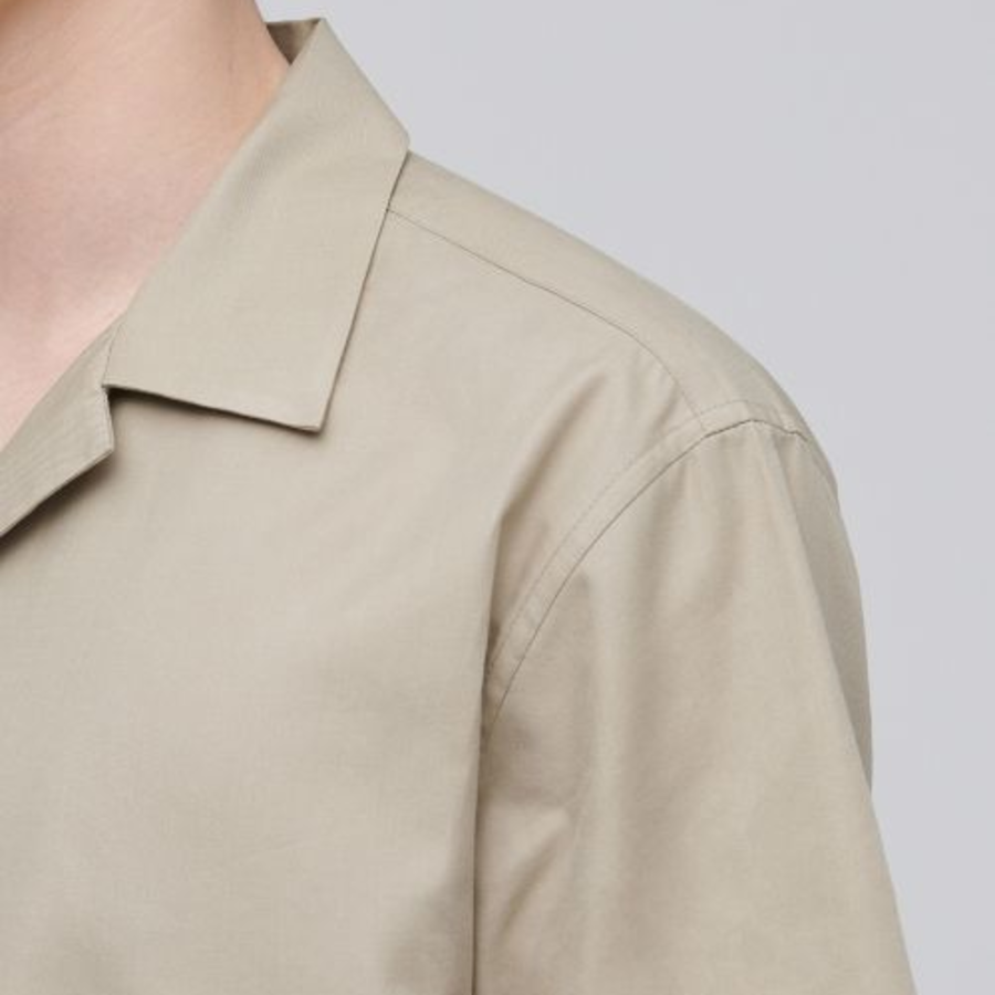 Musinsa Standard Open Collar Short Sleeve Shirt – Beige