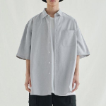 Melange Master Overfit Oxford Half Sleeve Shirt – Grey