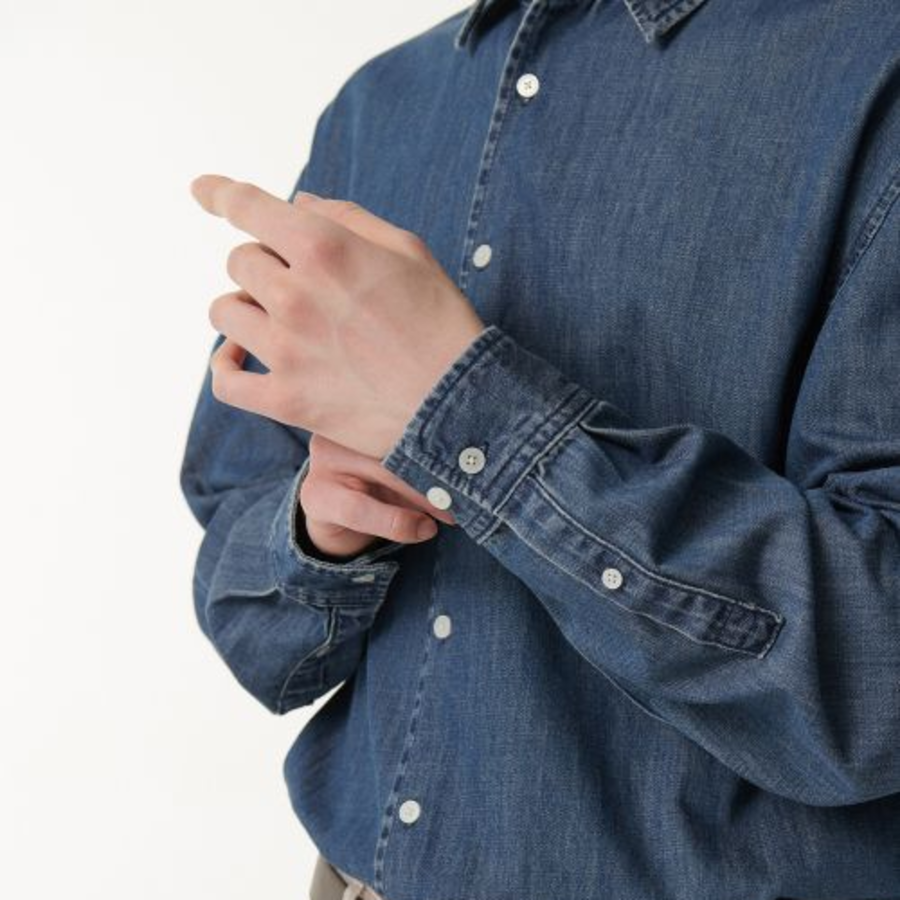 Musinsa Standard Relaxed Fit Denim Shirt – Indigo