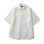 Melange Master Overfit Half Sleeve Mellow Shirt – White