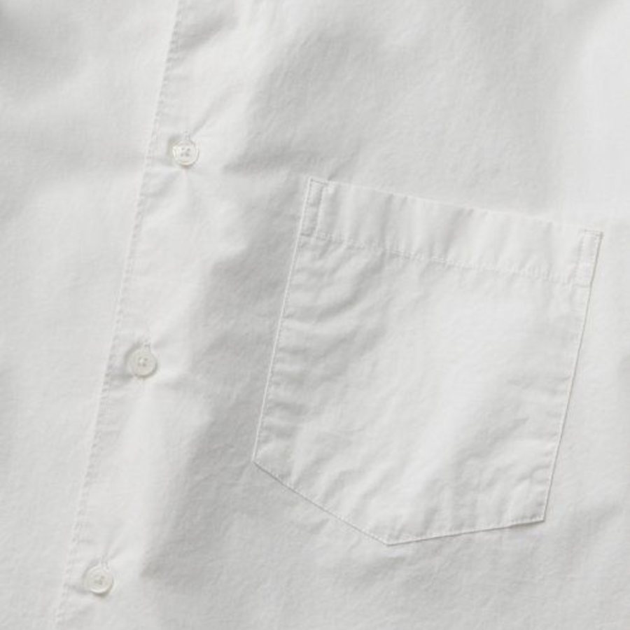 Melange Master Overfit Half Sleeve Mellow Shirt – White