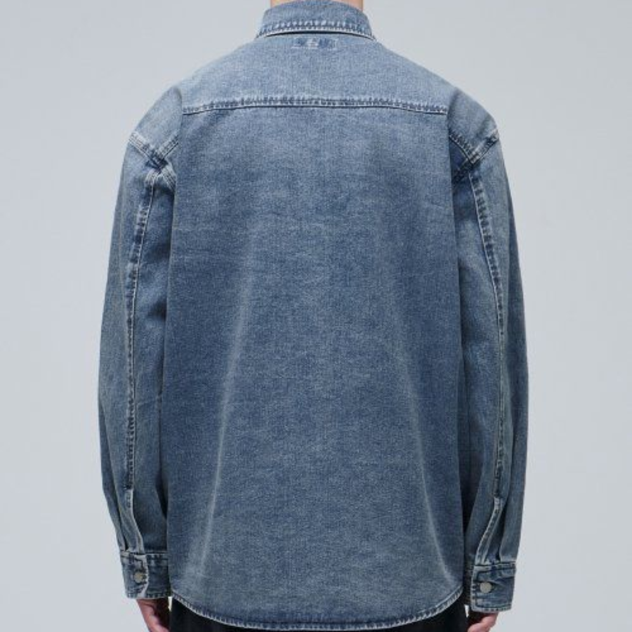 Musinsa Standard Oversized Double Pocket Denim Shirt – Indigo