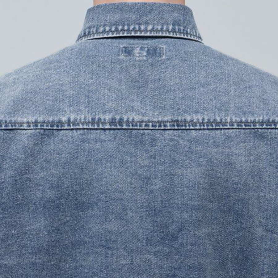 Musinsa Standard Oversized Double Pocket Denim Shirt – Indigo