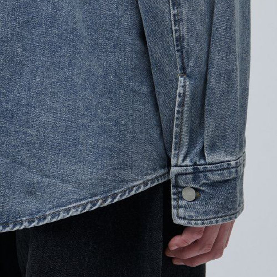 Musinsa Standard Oversized Double Pocket Denim Shirt – Indigo