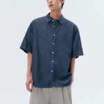 Musinsa Standard Relaxed Fit Short Sleeve Denim Shirt – Indigo