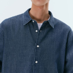 Musinsa Standard Relaxed Fit Short Sleeve Denim Shirt – Indigo