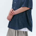 Musinsa Standard Relaxed Fit Short Sleeve Denim Shirt – Indigo