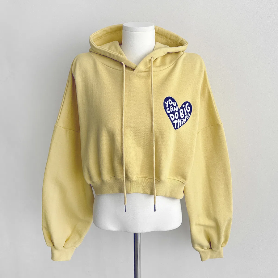 Jumunpoksu Cute Crop Hoodie