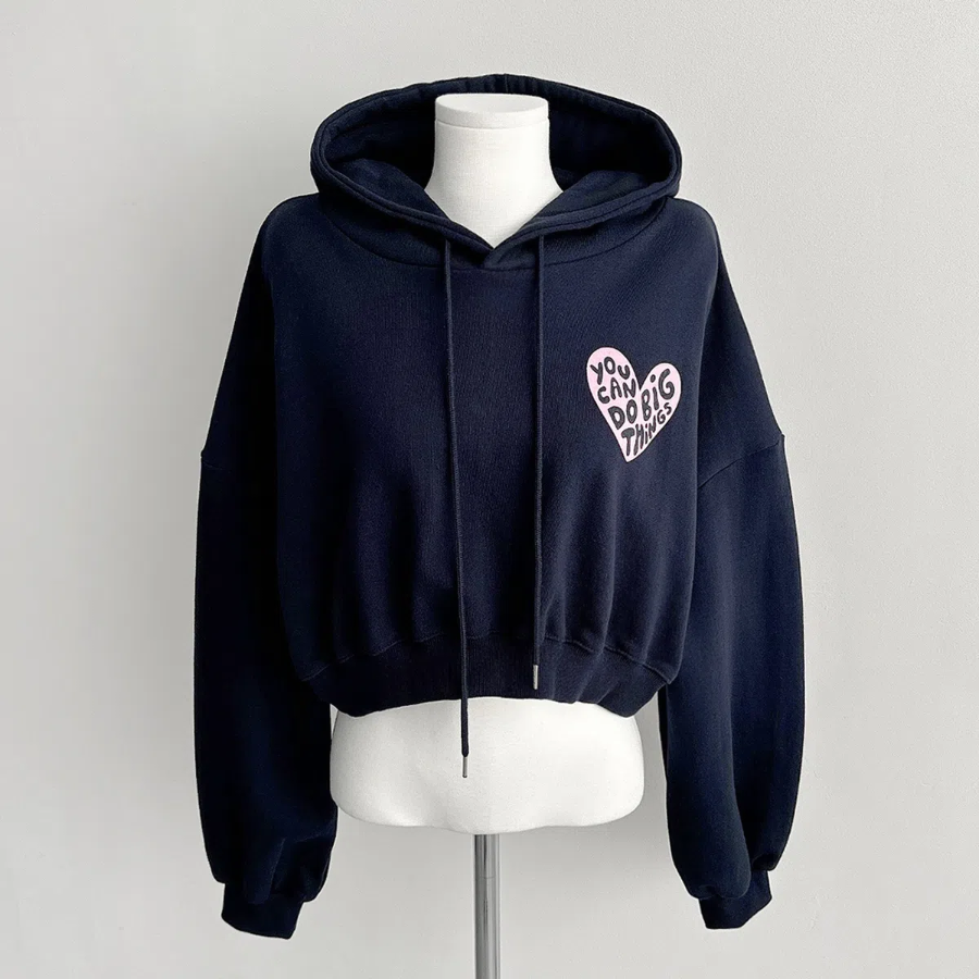 Jumunpoksu Cute Crop Hoodie