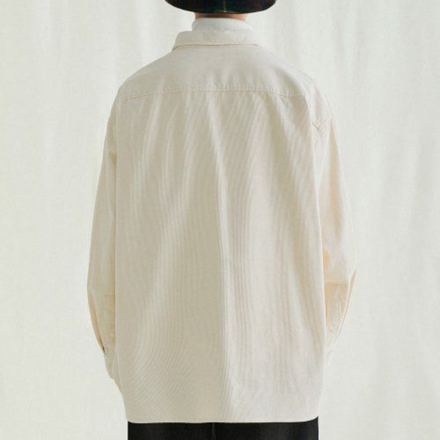 Melange Master Overfit Corduroy Shirt – Cream