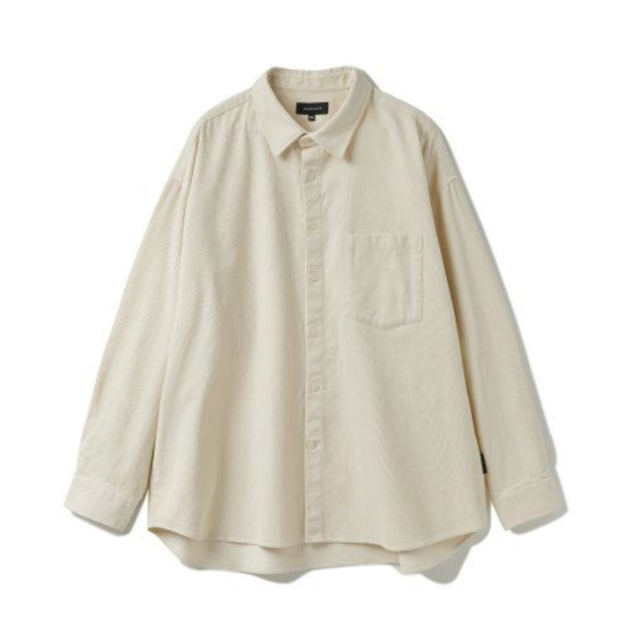 Melange Master Overfit Corduroy Shirt – Cream