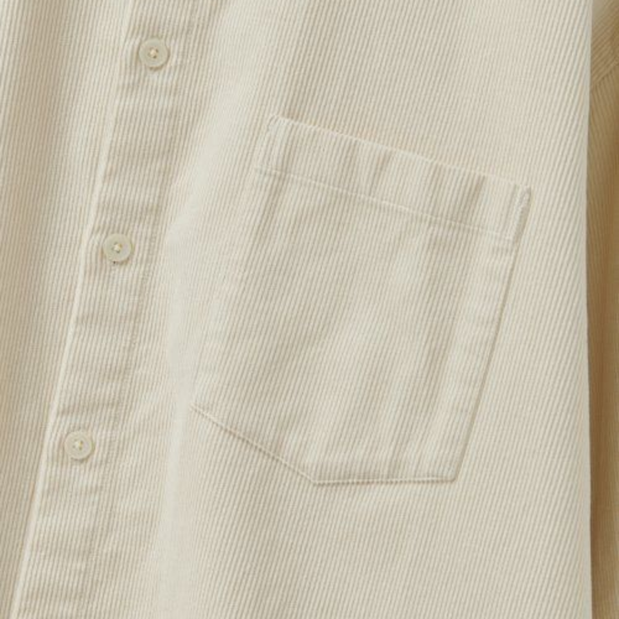 Melange Master Overfit Corduroy Shirt – Cream