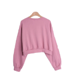 Michigan Green Pink Lettering Crop Sweatshirt