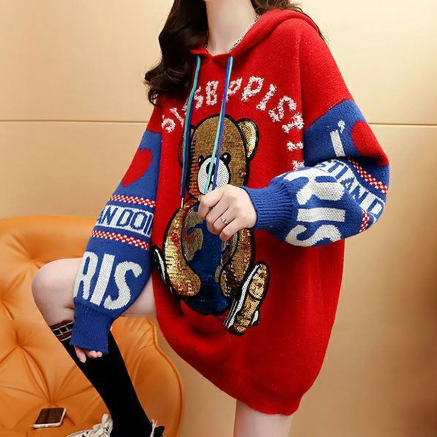 Rivea Sequin Knit Hoodie