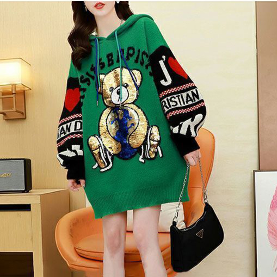 Rivea Sequin Knit Hoodie