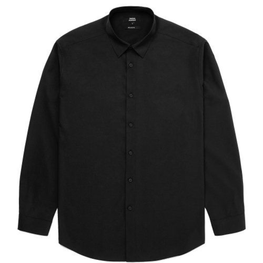 Musinsa Standard Relaxed Fit Silky Shirt – Black