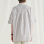 Melange Master Overfit Half Sleeve Mellow Shirt – Light Grey