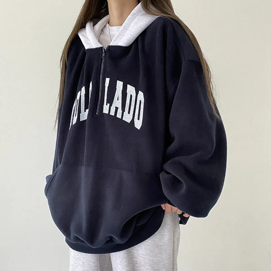 Anorak Oversized Color-Block Hoodie