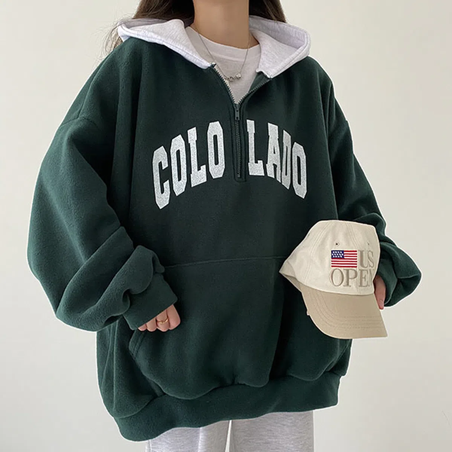 Anorak Oversized Color-Block Hoodie