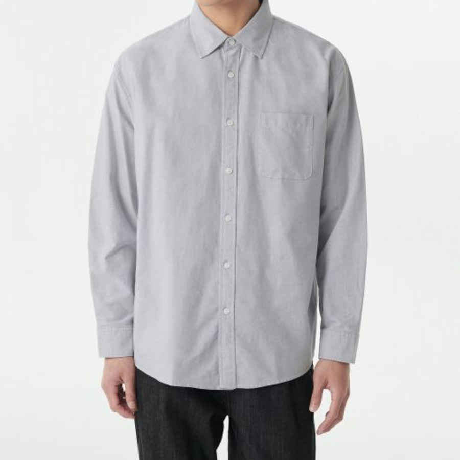 Musinsa Standard Relax Fit Oxford Shirt – Grey
